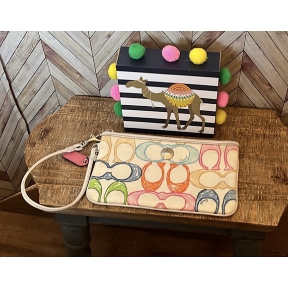 Coach Like New Multicolor C Wristlet - Picture 1 of 8